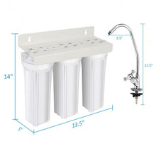 Load image into Gallery viewer, 3-Stage Under-Sink Water Filter System with Chromed Faucet