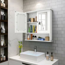 Load image into Gallery viewer, Bathroom Wall Mount Mirror Cabinet Organizer-White