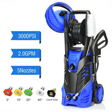 Load image into Gallery viewer, 3000 PSI Electric High Pressure Washer With Patio Cleaner -Blue