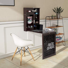 Load image into Gallery viewer, Space Saver Convertible Wall Mounted Desk-Coffee