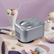 Load image into Gallery viewer, 1.1 QT Ice Cream Maker Automatic Frozen Dessert Machine with Spoon-Silver