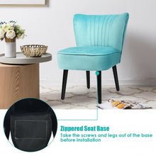 Load image into Gallery viewer, Set of 2 Armless Upholstered Leisure Accent Chair-Turquoise