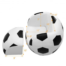 Load image into Gallery viewer, Football Shaped Kids Sofa Couch with Ottoman