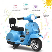 Load image into Gallery viewer, 6V Kids Ride On Vespa Scooter Motorcycle for Toddler-Dark Blue