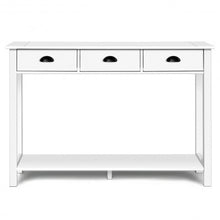Load image into Gallery viewer, 47" Entryway Hall Table Side Desk Accent Table with Drawers Shelf