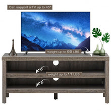 Load image into Gallery viewer, 3-Tier TV Stand Console Cabinet for TV's up to 45" with Storage Shelves-Gray