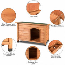 Load image into Gallery viewer, Wood Weather Resistant Home Outdoor Ground Dog House-XL