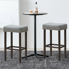 Load image into Gallery viewer, Set of 2 Nailhead Saddle Bar Stools 29" Height