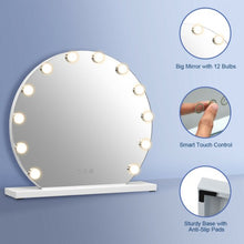 Load image into Gallery viewer, 12 bulbs Modes Touch Screen Dimming Hollywood Style Makeup Vanity Mirror