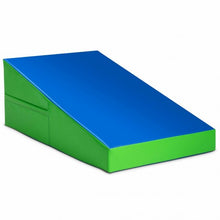 Load image into Gallery viewer, Incline Wedge Fitness Skill Tumbling Gymnastics Mat-Blue and Green