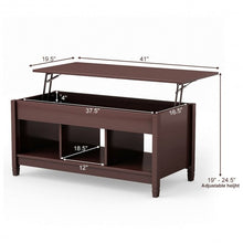 Load image into Gallery viewer, Lift Top Coffee Table with Hidden Storage Compartment-Coffee