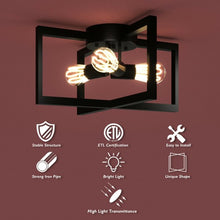 Load image into Gallery viewer, Flush Mount Geometric Metal 3-Lights Ceiling Lamp