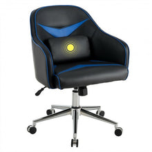 Load image into Gallery viewer, Office Chair Adjustable Height with Massage Lumbar Support-Blue