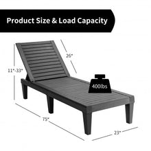 Load image into Gallery viewer, Outdoor Recliner Chair with 5-Position Adjustable Backrest-Black
