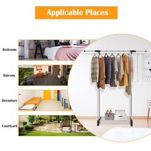 Load image into Gallery viewer, Adjustable Rolling Garment Rack Closet Organizer