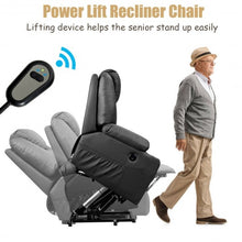 Load image into Gallery viewer, Electric Power Lift Leather Massage Sofa-Black