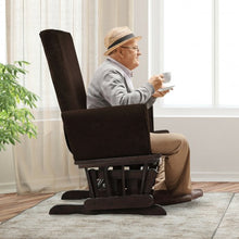 Load image into Gallery viewer, Baby Nursery Relax Rocker Rocking Chair Glider & Ottoman Set-Coffee
