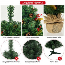 Load image into Gallery viewer, 2Ft Tabletop Pine Artificial Christmas Tree in Burlap Base