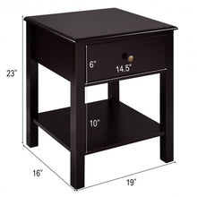 Load image into Gallery viewer, Brown Nightstand End Table