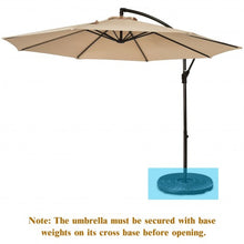 Load image into Gallery viewer, 10 Ft Patio Offset Hanging Umbrella with Easy Tilt Adjustment-Beige