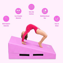 Load image into Gallery viewer, Incline Gymnastics Mat Wedge Ramp Gym Tumbling Exercise Mat-Pink