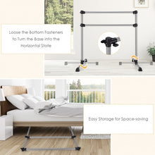 Load image into Gallery viewer, 4 Feet Portable Double Freestanding Barre Dancing Stretching-Silver