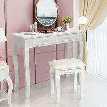 Load image into Gallery viewer, Vanity Stool Makeup Bench Dressing Stool-White