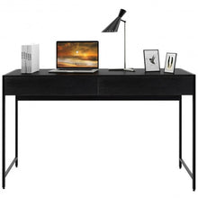 Load image into Gallery viewer, 2-Drawer Computer Desk Study Table Home Office Writing Workstation-Black
