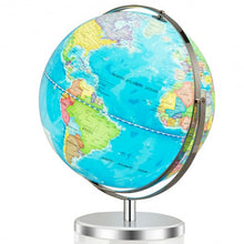 Load image into Gallery viewer, 13" Illuminated World Globe 720° Rotating Map with LED Light
