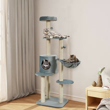 Load image into Gallery viewer, 56.5" Multi-Level Cat Tree Kitten Climbing Tower-Gray