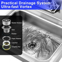 Load image into Gallery viewer, Stainless Steel Sink NSF Wall Mount Hand Washing Sink w/ Faucet and Back Splash