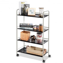 Load image into Gallery viewer, 4 Tiers Rolling Storage Cart Utility Trolley