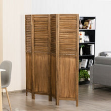 Load image into Gallery viewer, 5.6 Ft Tall 4 Panel Folding Privacy Room Divider-Wood