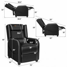 Load image into Gallery viewer, Home Massage Gaming Recliner Chair-Gray