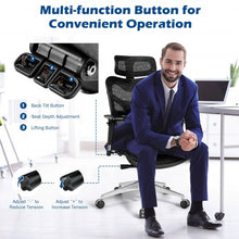 Load image into Gallery viewer, Ergonomic Mesh Adjustable High Back Office Chair with Lumbar Support-Black