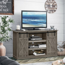 Load image into Gallery viewer, Sliding Barn TV Stand Console Table-Gray