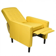 Load image into Gallery viewer, Mid-Century Push Back Recliner Chair -Yellow