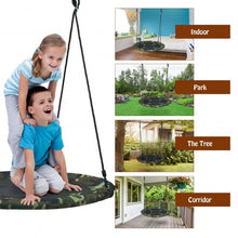 Load image into Gallery viewer, 40" Flying Saucer Tree Swing Outdoor Play Set w/ Adjustable Ropes Gift for Kids