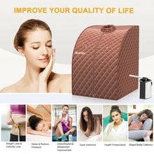 Load image into Gallery viewer, Portable Personal Steam Sauna Spa with 3L Blast-proof Steamer Chair-Coffee