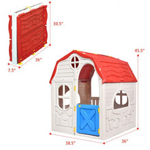 Load image into Gallery viewer, Kids Cottage Playhouse Foldable Plastic Indoor Outdoor Toy