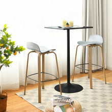 Load image into Gallery viewer, Set of 2 Modern Barstools Pub Chairs with Low Back and Metal Legs-Gray