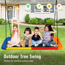 Load image into Gallery viewer, 60" Platform Tree Swing Outdoor with 2 Hanging Straps-Multicolor