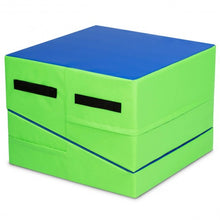 Load image into Gallery viewer, Folding Wedge Exercise Gymnastics Mat with Handles-Green