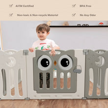 Load image into Gallery viewer, 14-Panel Baby Playpen Kids Activity Center Foldable Play Yard with Lock Door