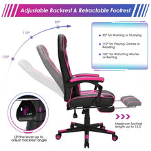 Load image into Gallery viewer, Computer Massage Gaming Recliner Chair with Footrest-Pink