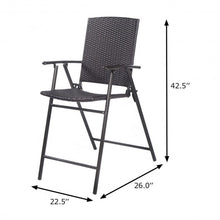 Load image into Gallery viewer, 4 pcs Rattan Wicker Folding Chairs