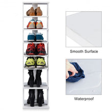 Load image into Gallery viewer, Wooden Shoebox Stand 7 Tiers Shoe Rack Organizer