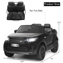 Load image into Gallery viewer, 12V Licensed 2-Seater Land Rover Kid Ride On Car -Black