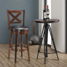 Load image into Gallery viewer, Swivel Counter Height X-back Upholstered Dining Chair-29"