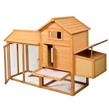Load image into Gallery viewer, 80"L x 27.6"W x 52.4"H Deluxe Wooden Chicken Coop Hen House Poultry Cage Hutch